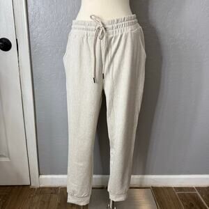 Kyodan Outdoor Womens Frostflex Jacquard Jogger Pant, Large warm taupe white